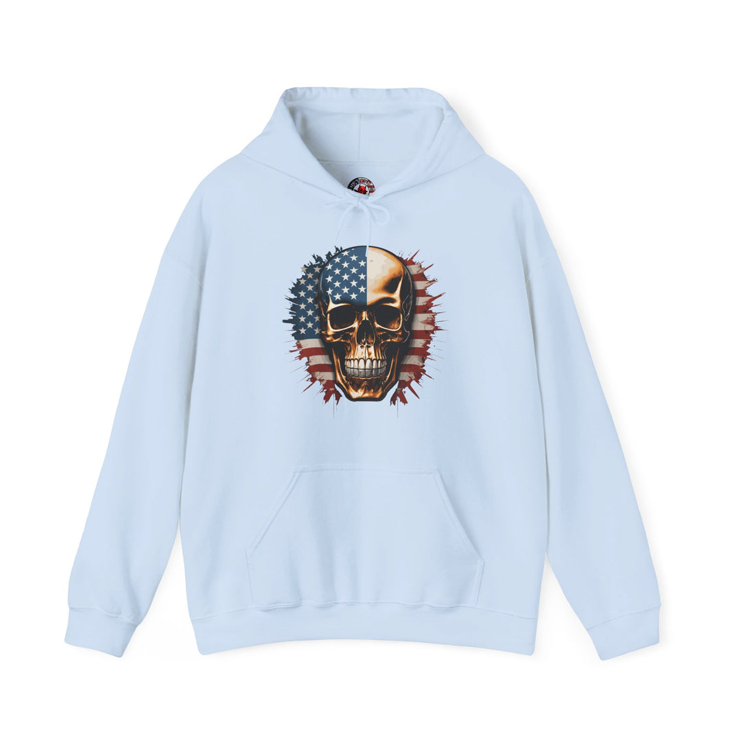 American Flag Skull Hooded Sweatshirt