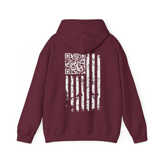 American Flag QR Code Hooded Sweatshirt