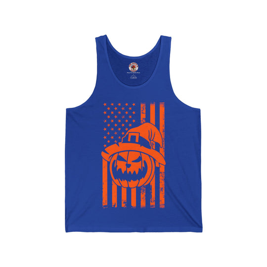 Pumpkin American Flag Tank Top