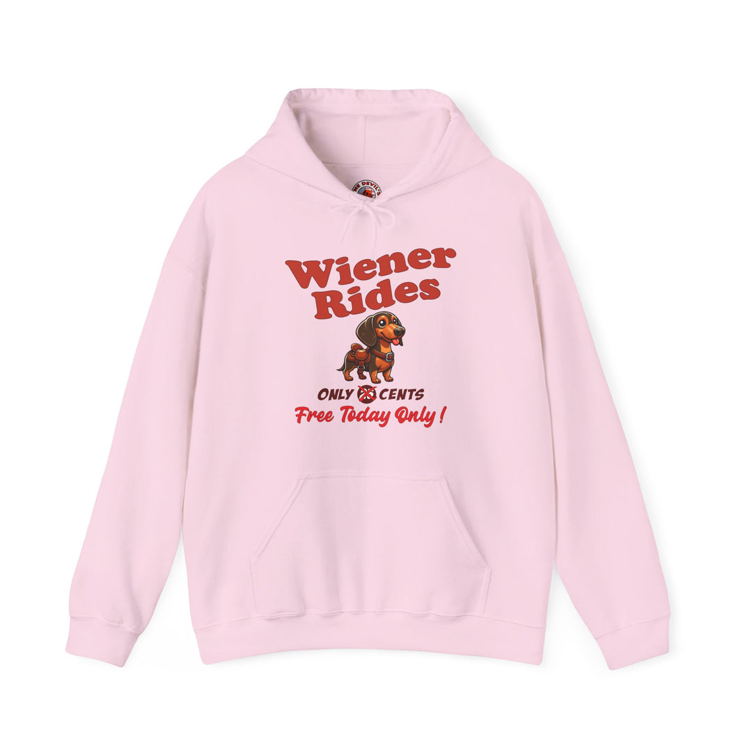 Free Wiener Rides Hooded Sweatshirt
