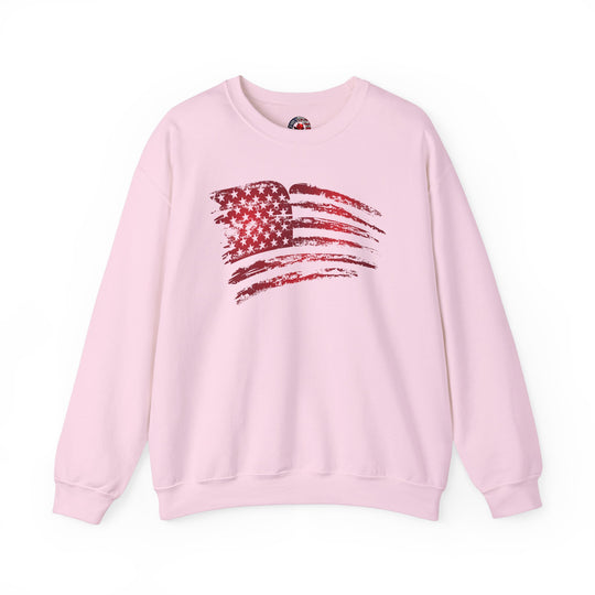 Red American Flag Crewneck Sweatshirt