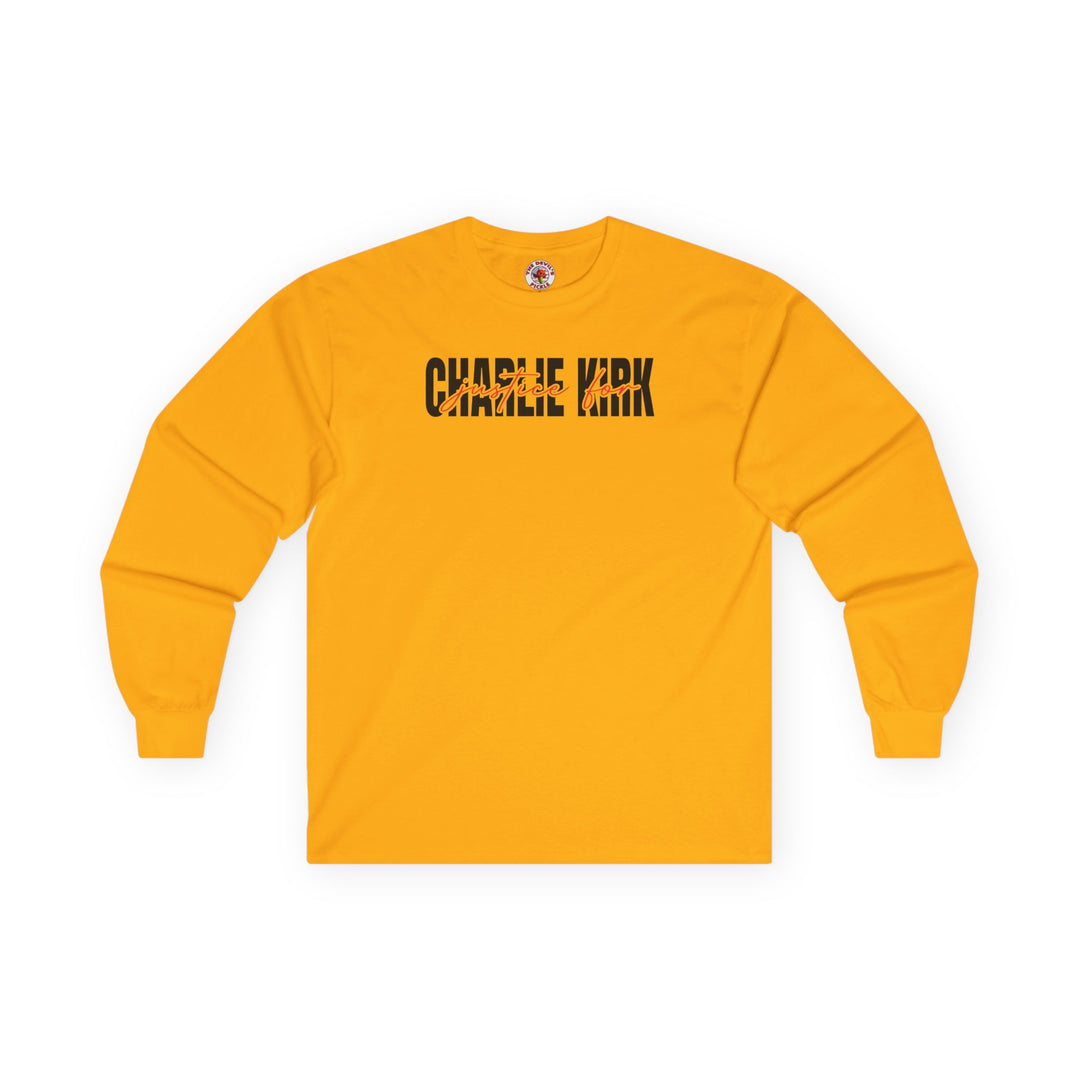 Charlie Kirk Justice Long Sleeve Tee