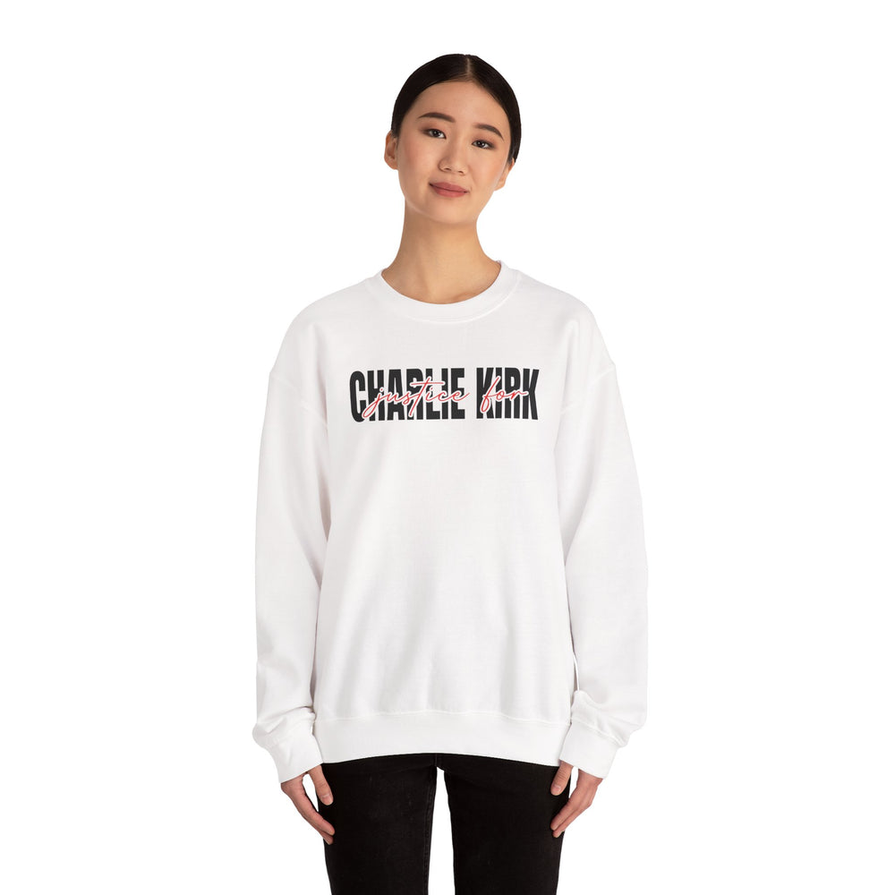 Charlie Kirk Justice Crewneck Sweatshirt