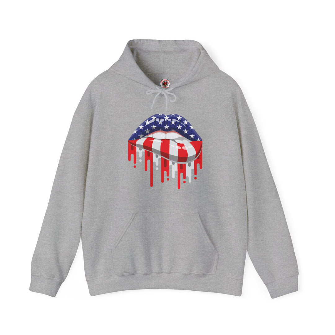 American Flag Lips Hooded Sweatshirt