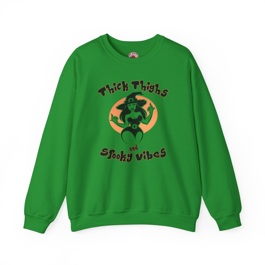Thick Thighs and Spooky Vibes Crewneck Sweatshirt