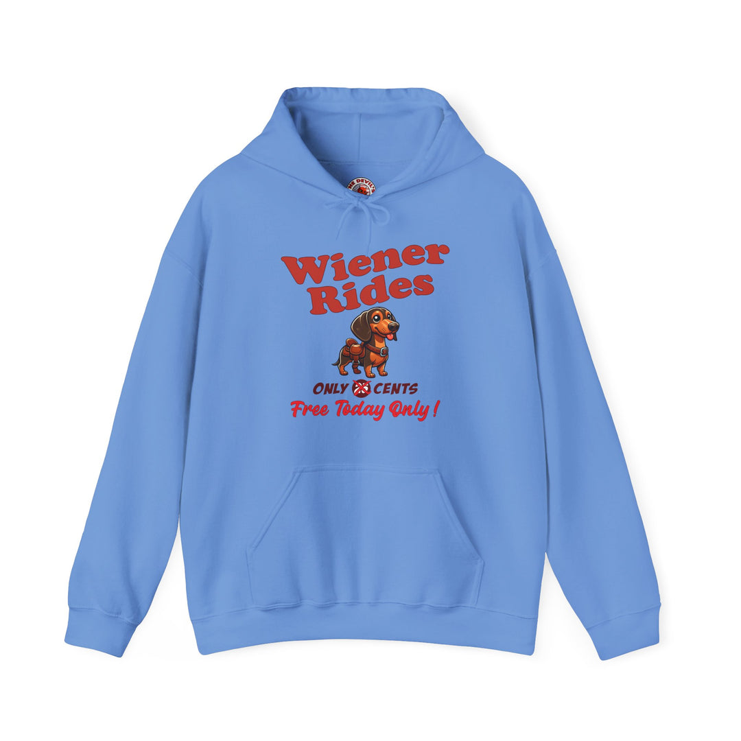 Free Wiener Rides Hooded Sweatshirt