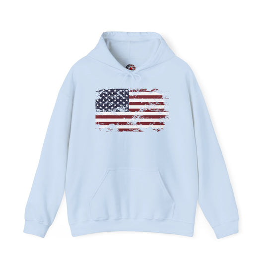 Vintage Style American Flag Hooded Sweatshirt