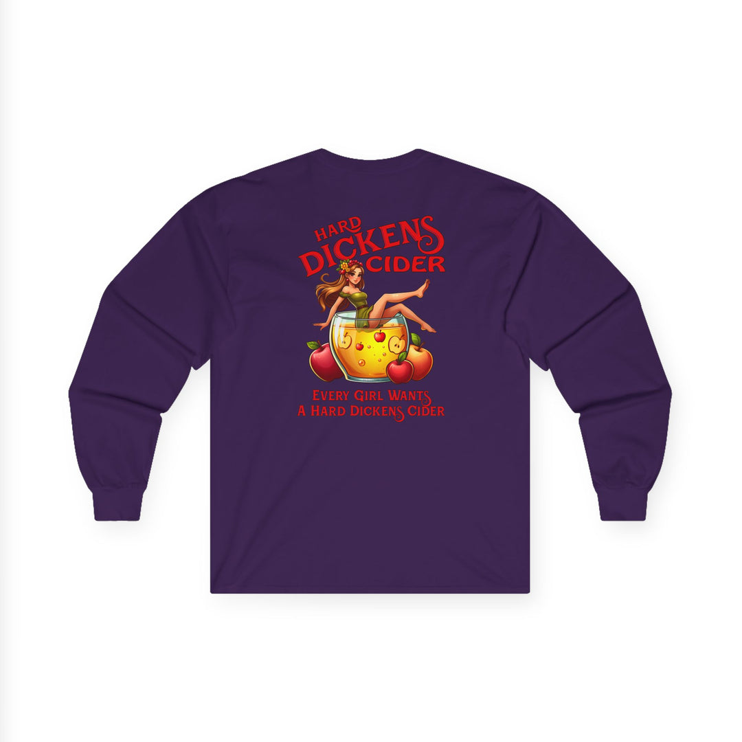 Hard Dickens Cider Front/Back Long Sleeve Tee
