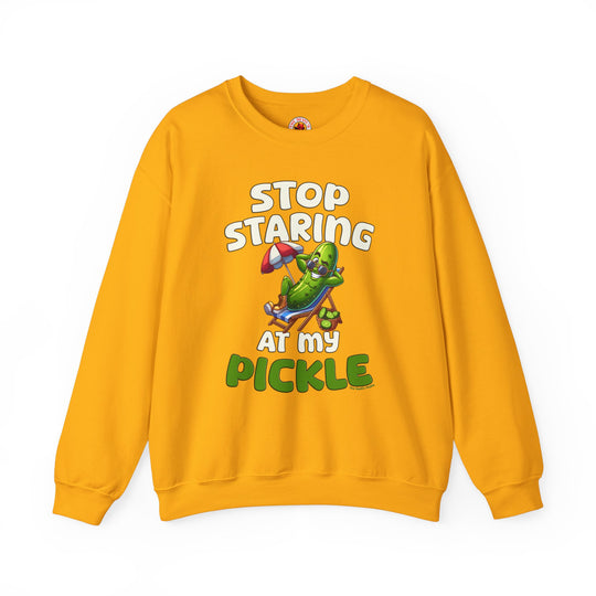 Stop Staring At My Pickle Crewneck Sweatshirt