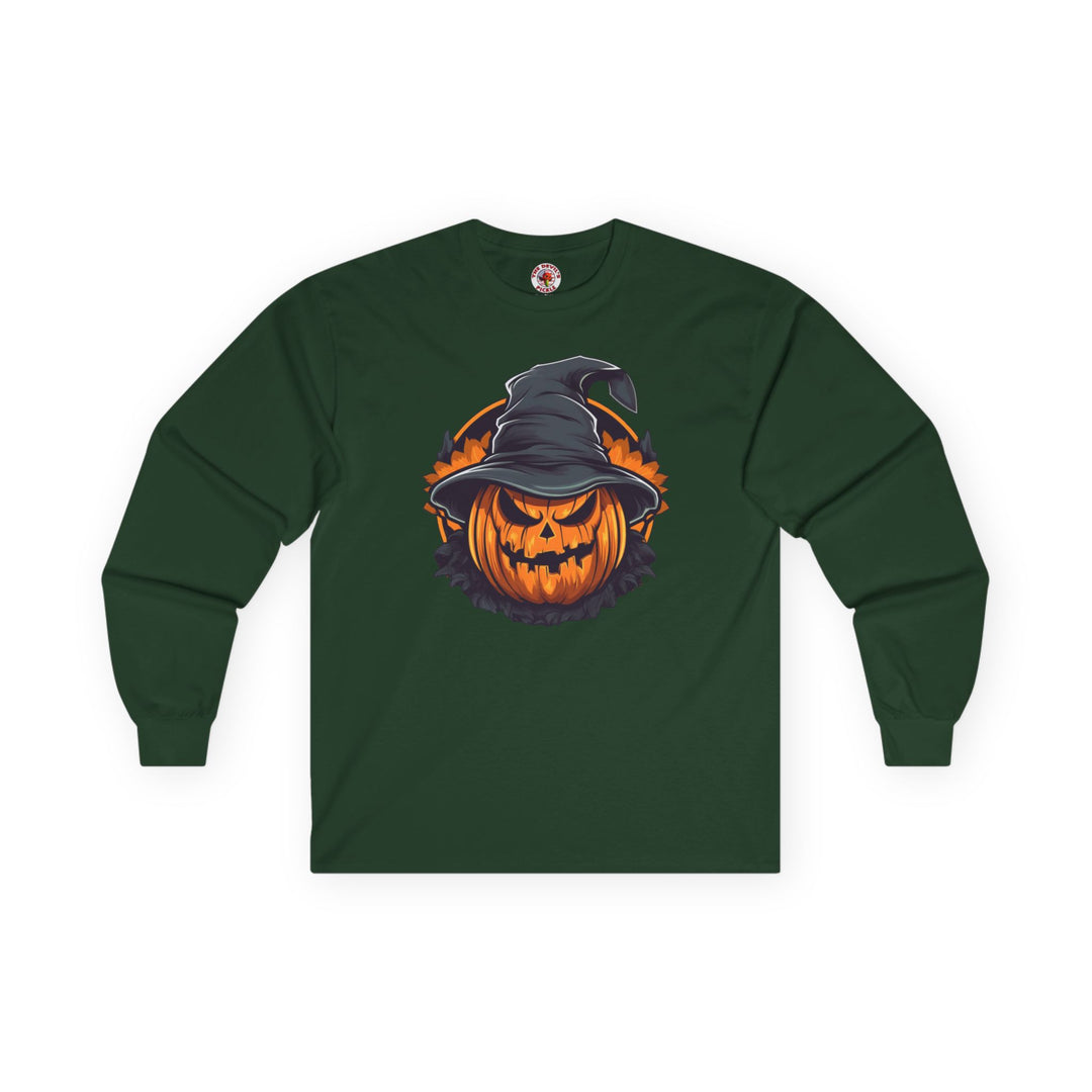 Scary Witch Pumpkin Halloween Long Sleeve Tee