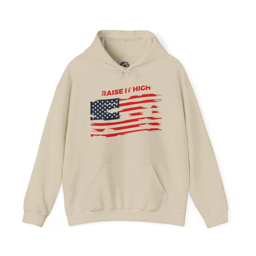 Raise It High American Flag Hooded Sweatshirt