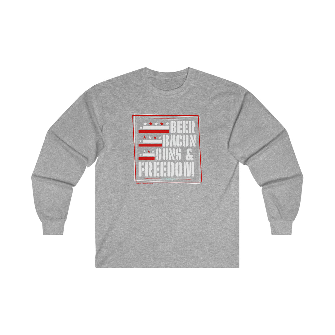 Beer Bacon Guns and Freedom Long Sleeve Tee