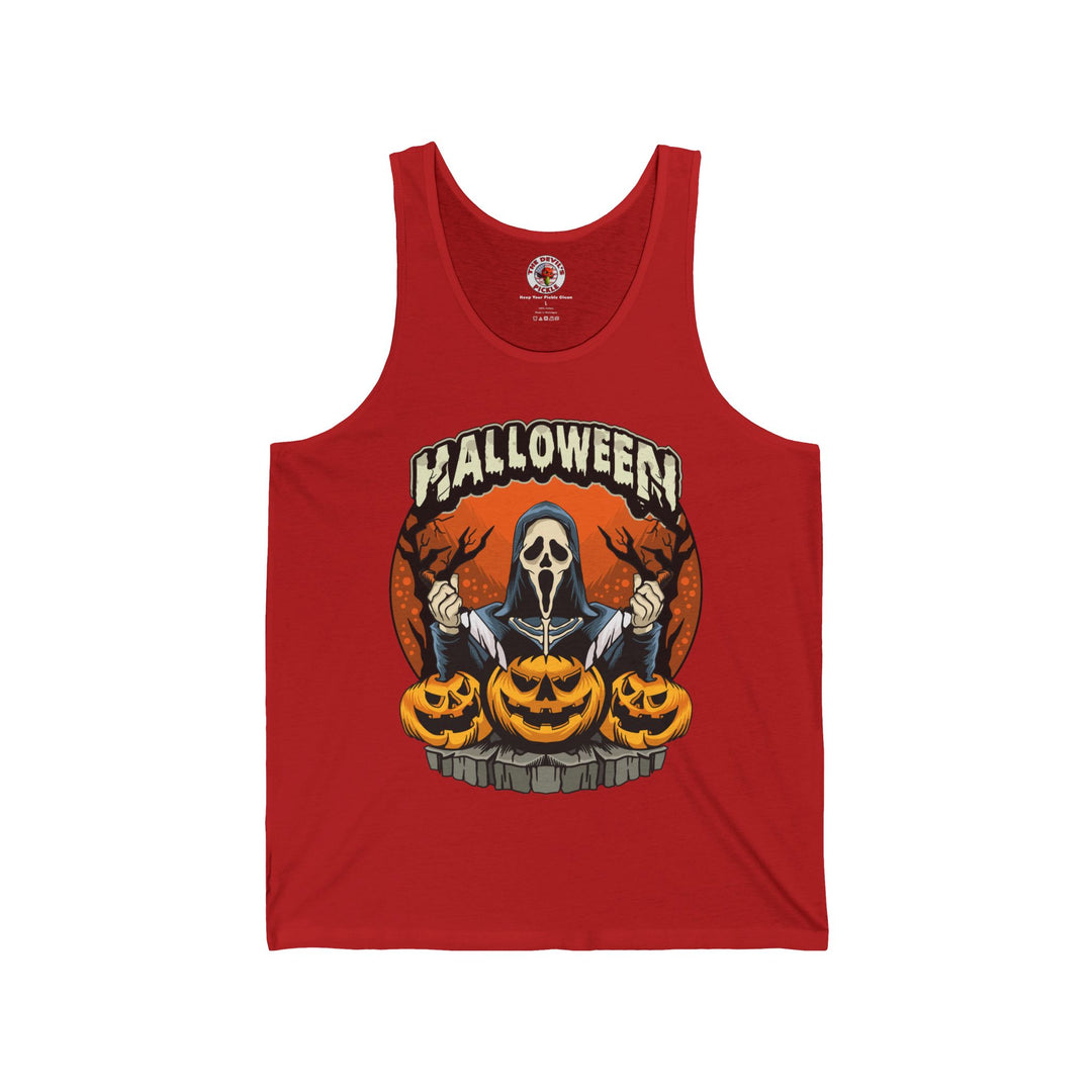 Screamer Killer Ghost Halloween Tank Top