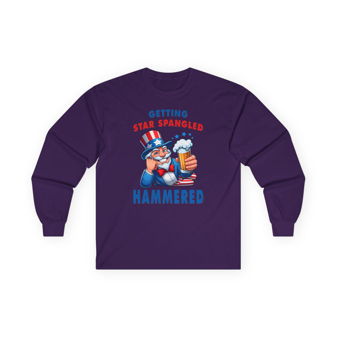 Star Spangled Hammered Long Sleeve Tee