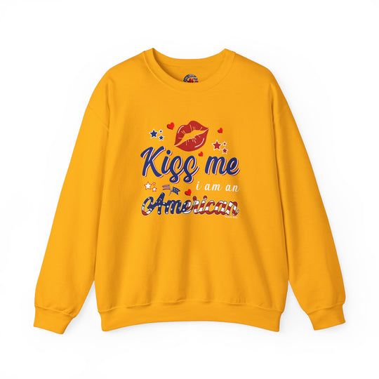 Kiss Me I Am An American Crewneck Sweatshirt