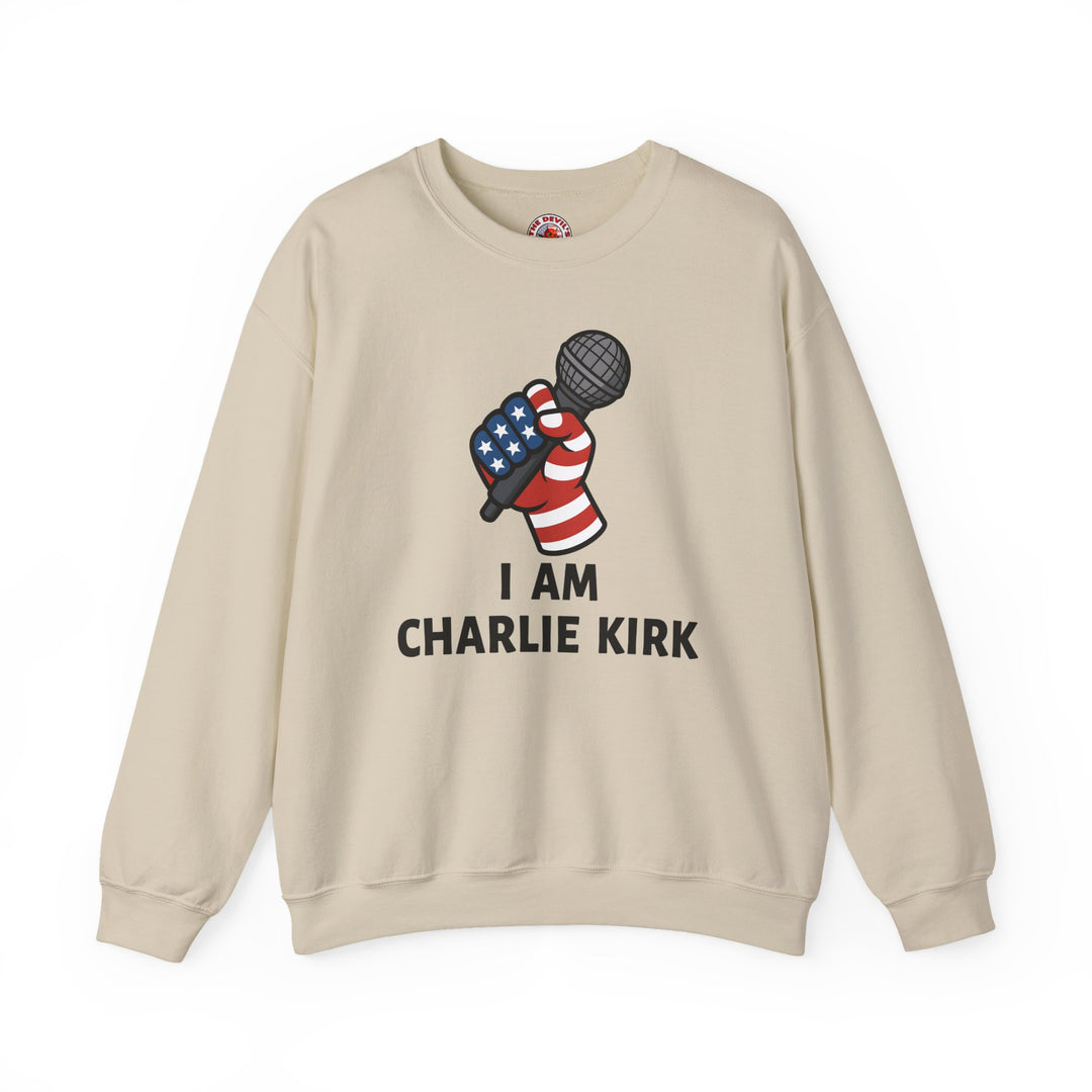 Charlie Kirk Mic Crewneck Sweatshirt