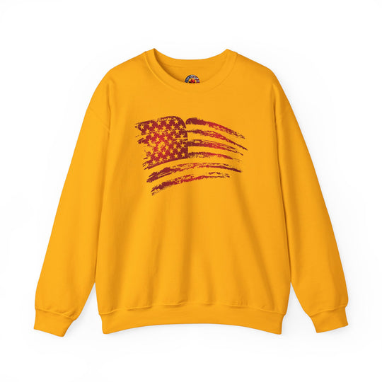 Red American Flag Crewneck Sweatshirt