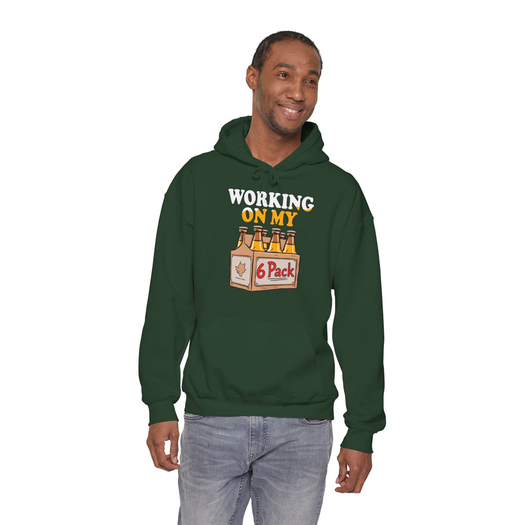 Working On My 6 Pack Hooded Sweatshirt