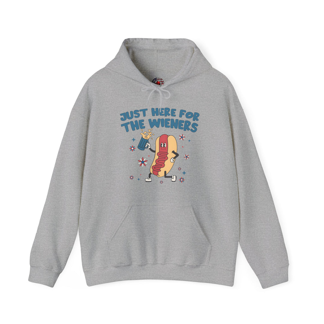 Just Here For The Wieners Hooded Sweatshirt