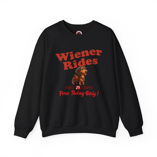 Free Wiener Rides Crewneck Sweatshirt