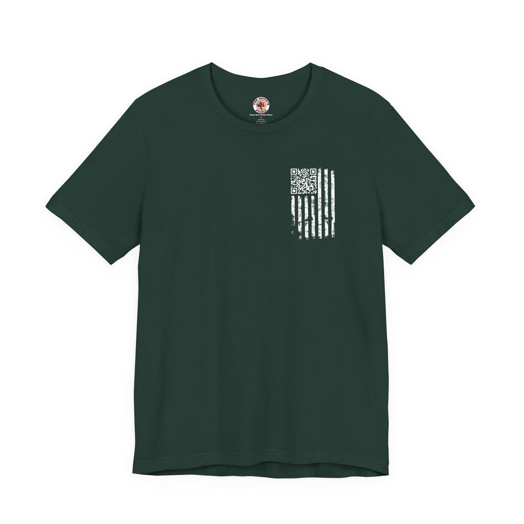 American Flag QR Code T-Shirt