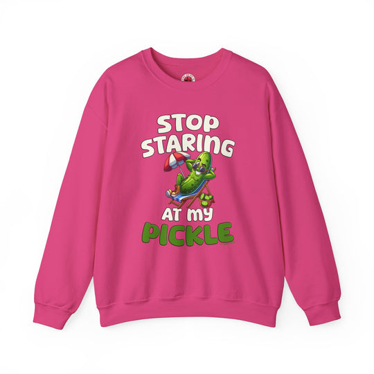 Stop Staring At My Pickle Crewneck Sweatshirt