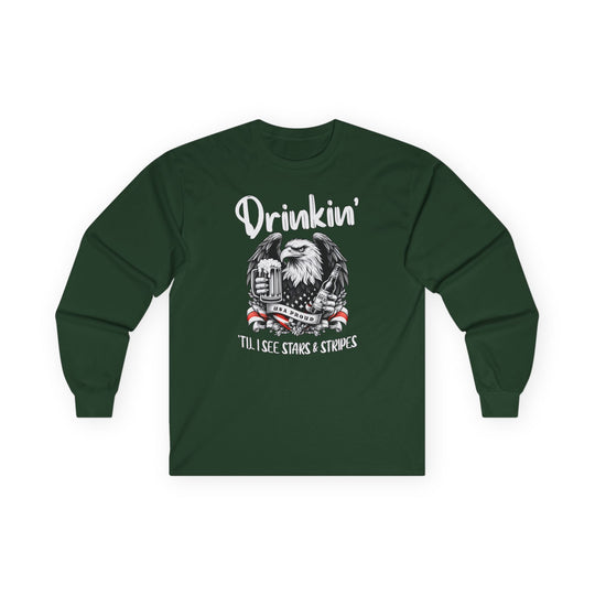 Drinkin' Til I See Stars & Stripes Long Sleeve Tee
