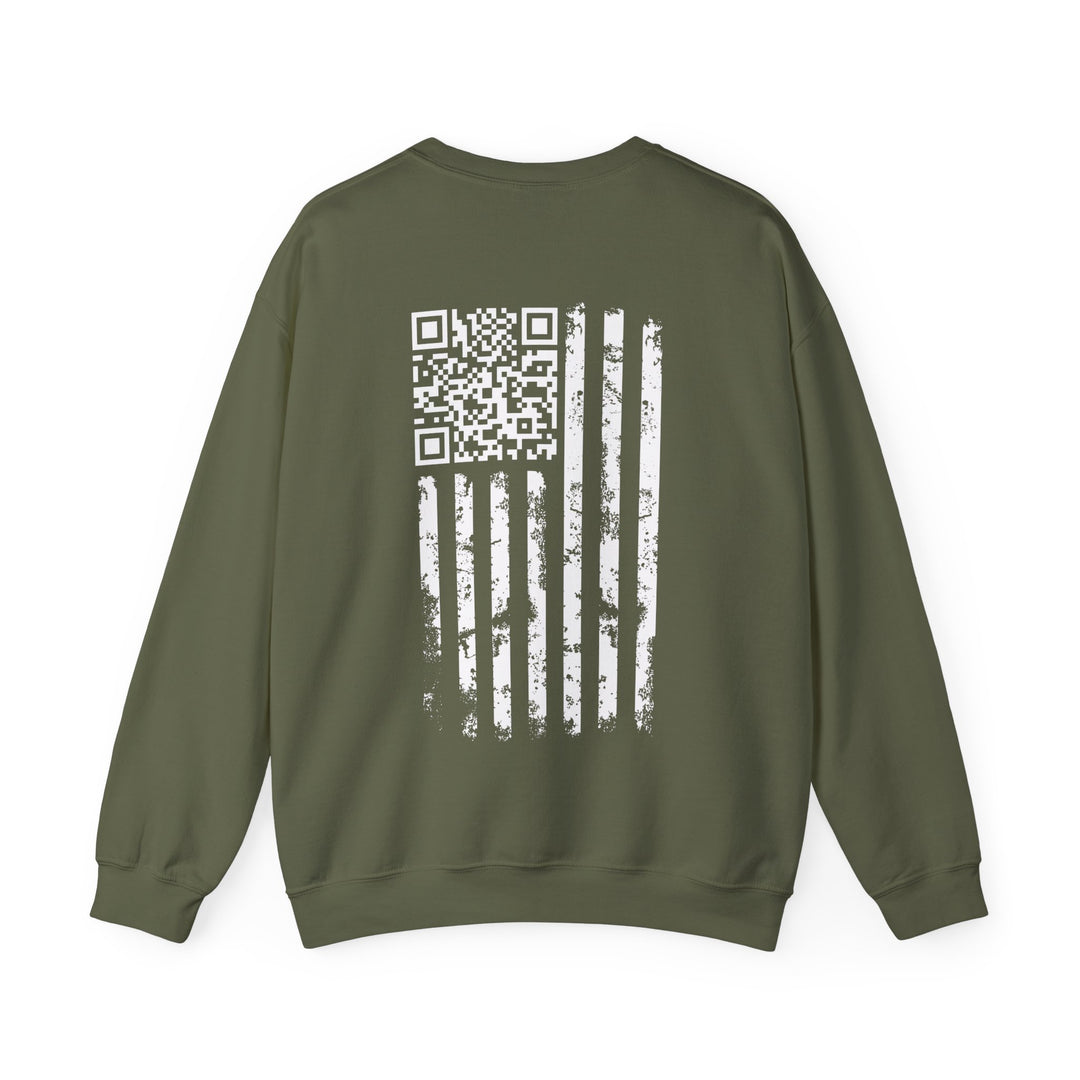 American Flag QR Code Crewneck Sweatshirt