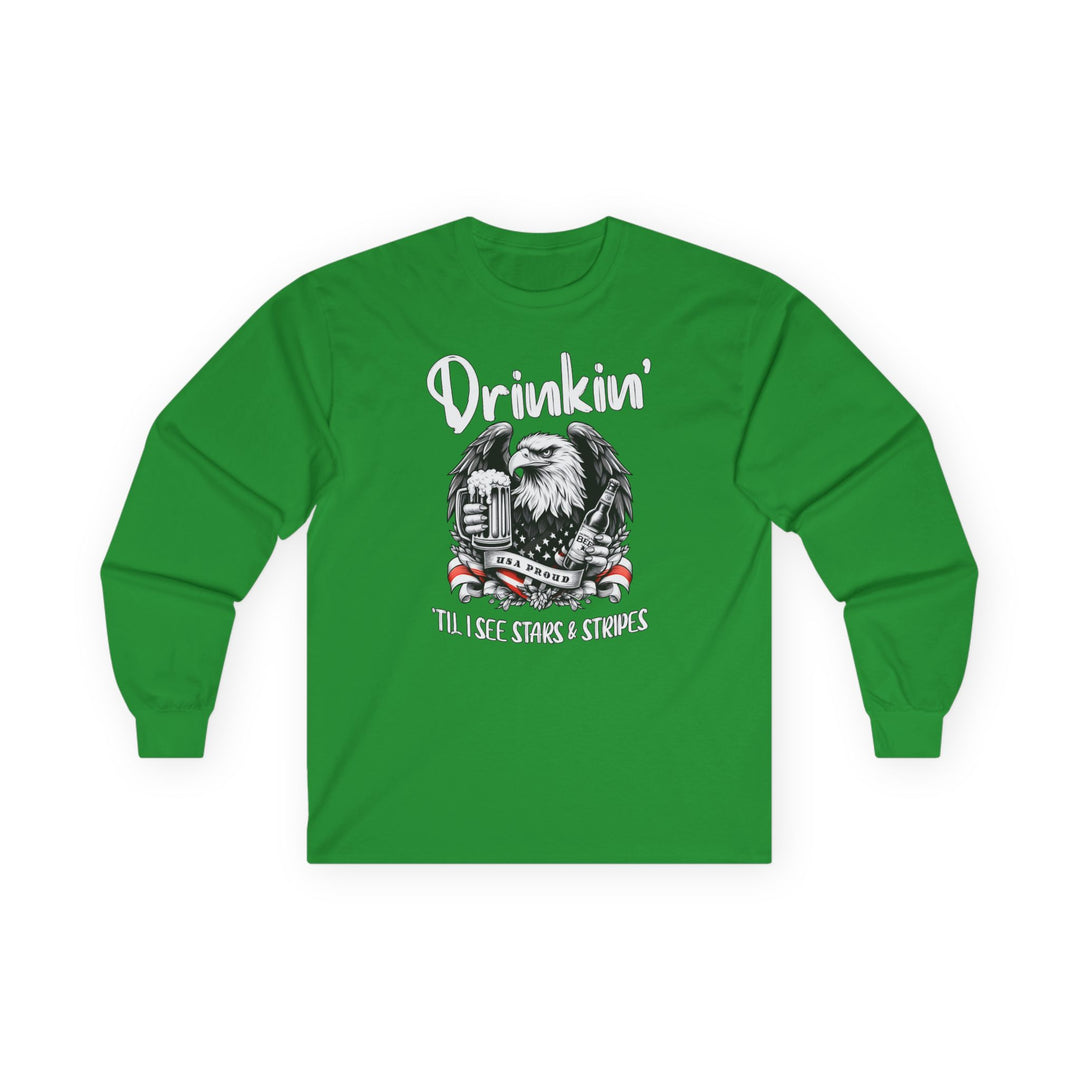 Drinkin' Til I See Stars & Stripes Long Sleeve Tee