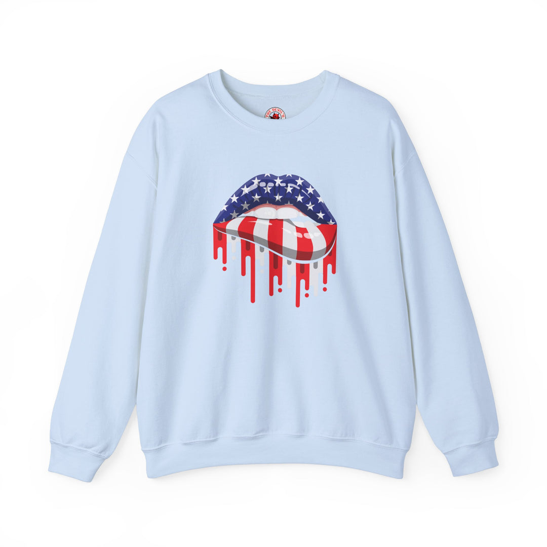 American Flag Lips Crewneck Sweatshirt