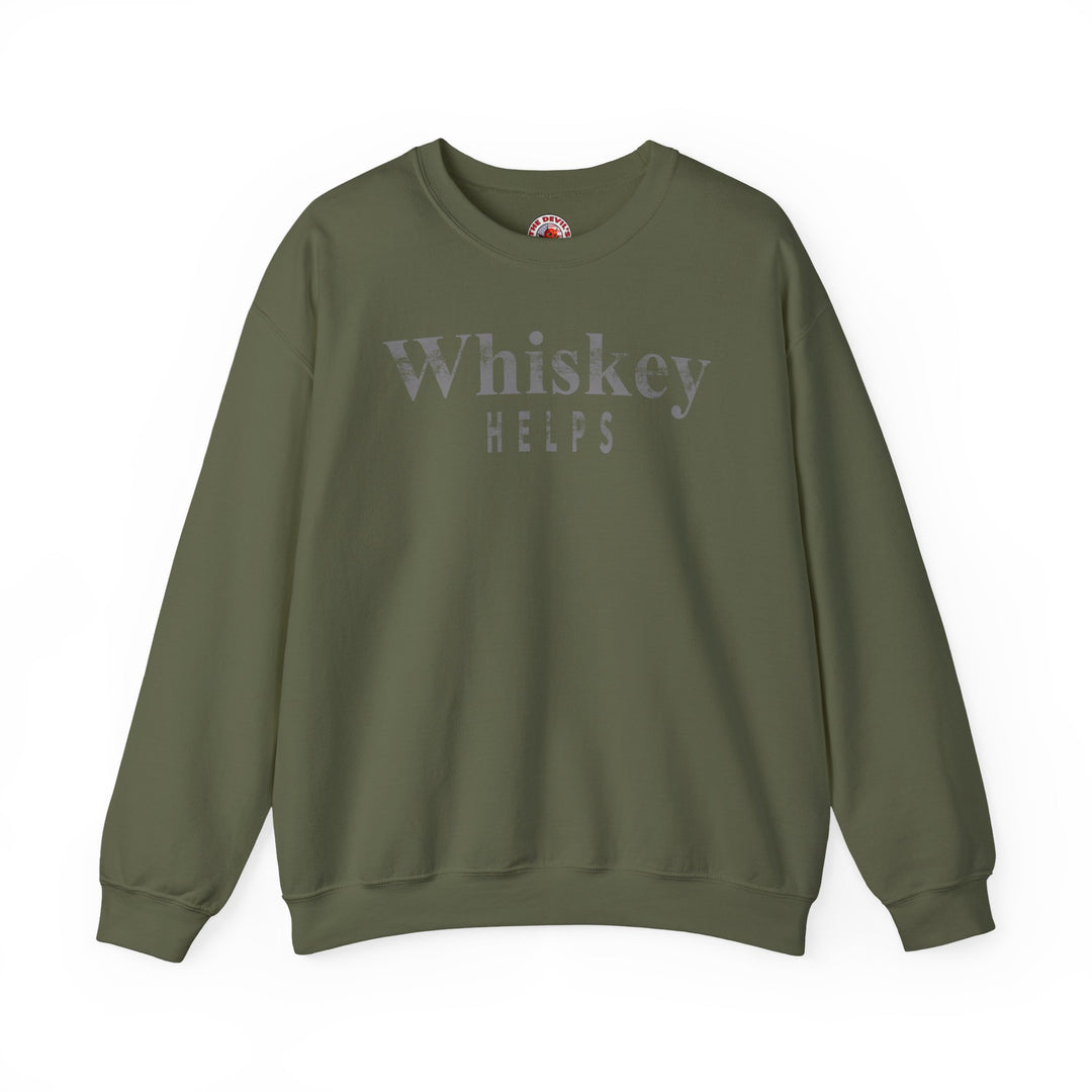 Whiskey Helps Crewneck Sweatshirt