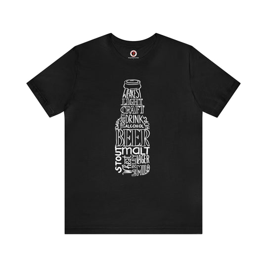 Beer Bottle of Words T-Shirt