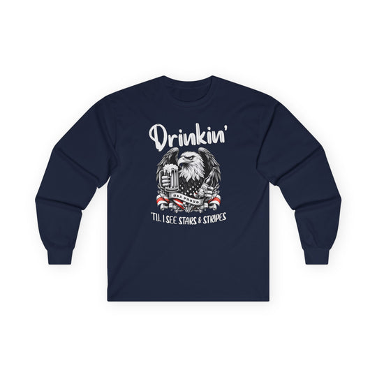 Drinkin' Til I See Stars & Stripes Long Sleeve Tee