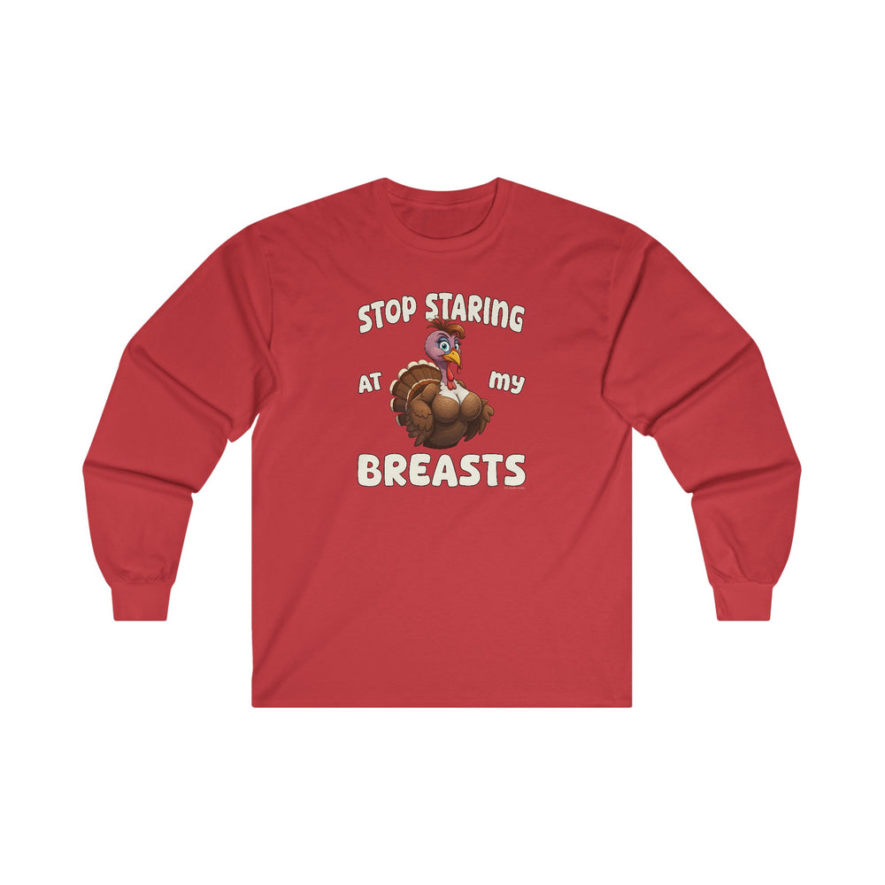 Stop Staring At My Breasts Long Sleeve Tee