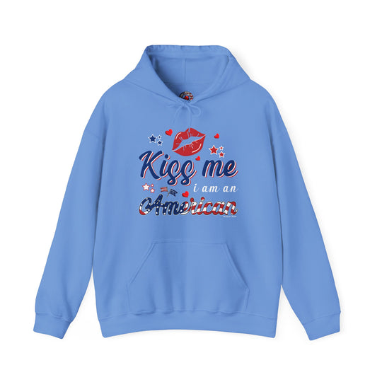 Kiss Me I Am An American Hooded Sweatshirt