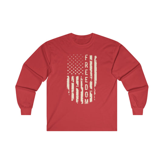 Freedom American Flag Long Sleeve Tee