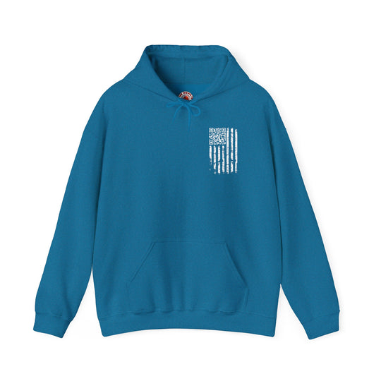 American Flag QR Code Hooded Sweatshirt