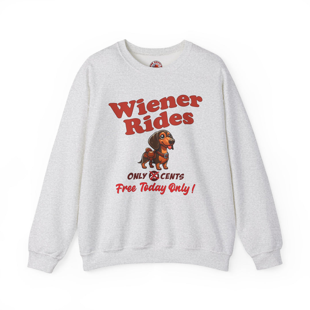 Free Wiener Rides Crewneck Sweatshirt