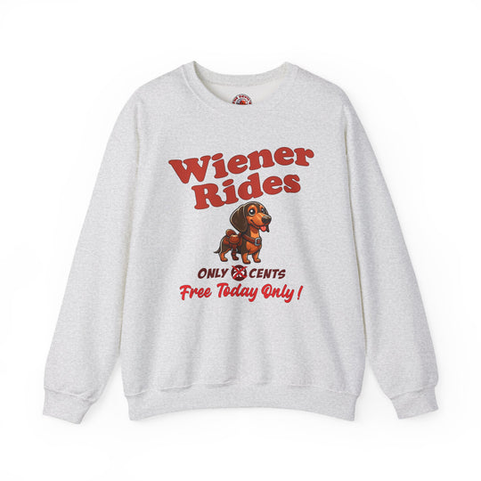Free Wiener Rides Crewneck Sweatshirt