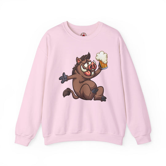 Beer Drinking Boar Crewneck Sweatshirt