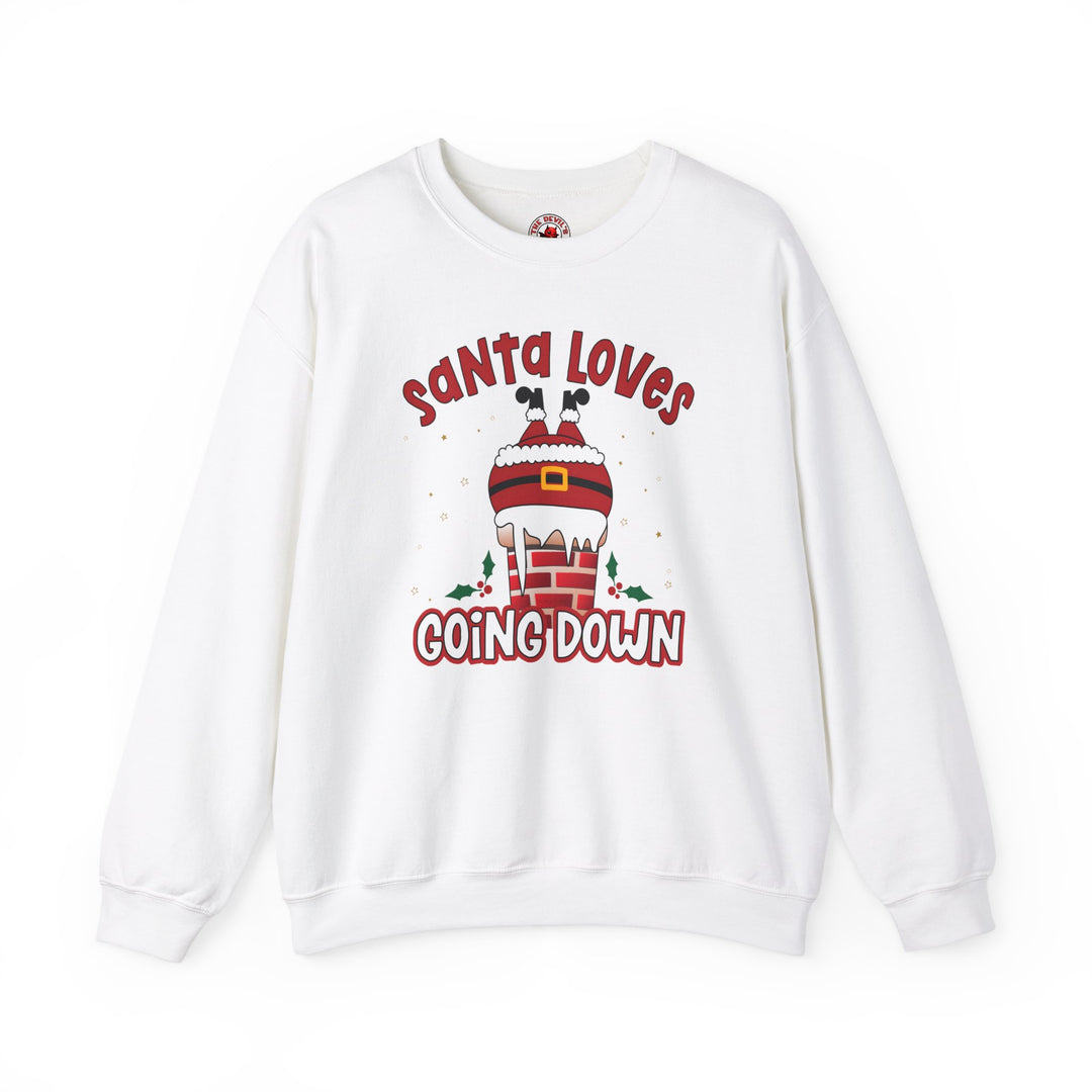 Santa Loves Going Down Crewneck Sweatshirt