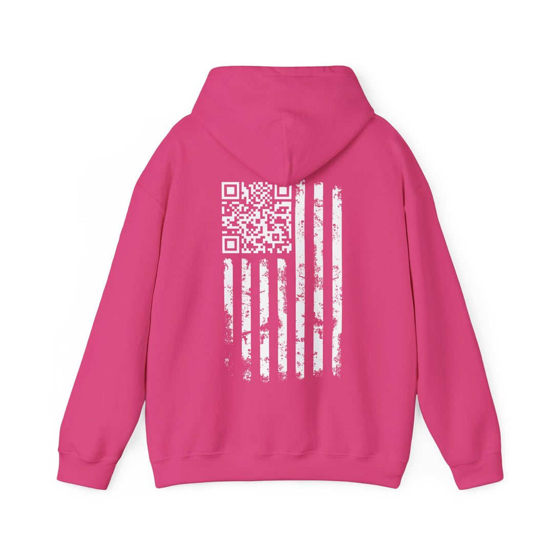 American Flag QR Code Hooded Sweatshirt