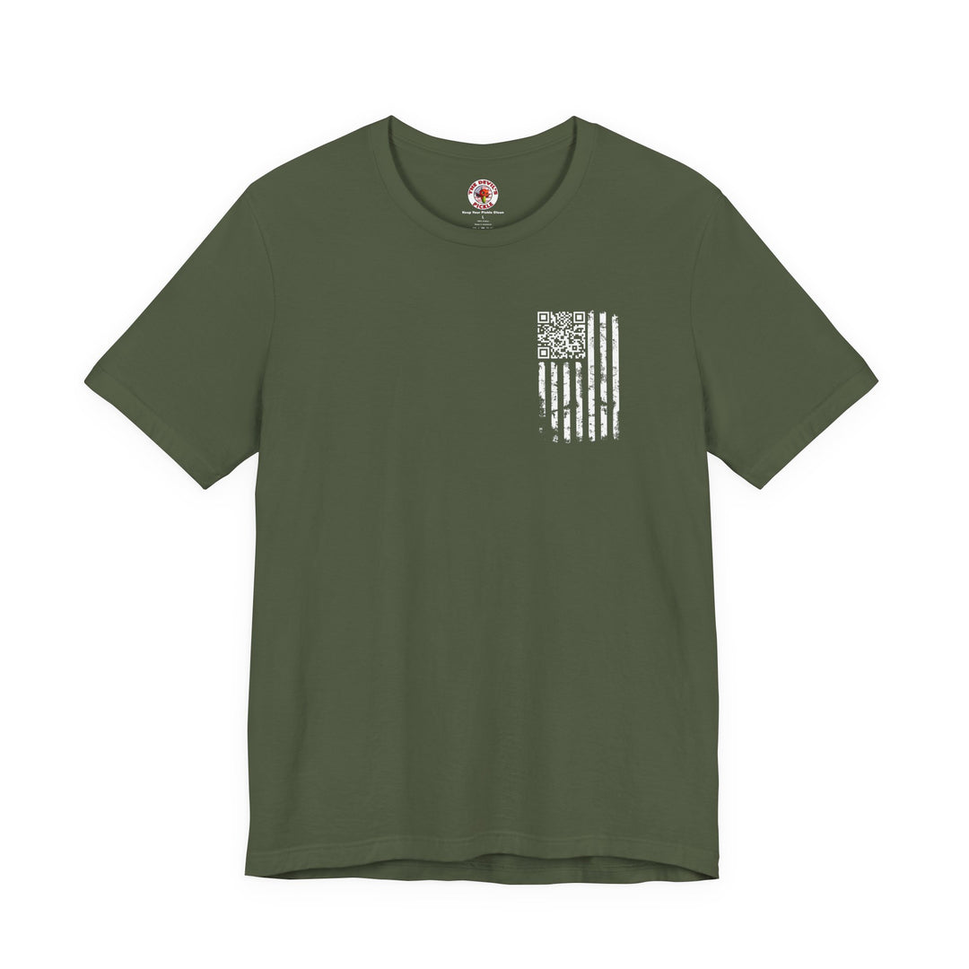 American Flag QR Code T-Shirt