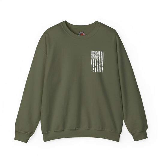 American Flag QR Code Crewneck Sweatshirt
