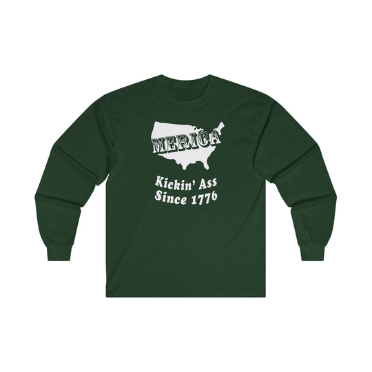 MERICA Kickin' Ass Since 1776 Long Sleeve Tee