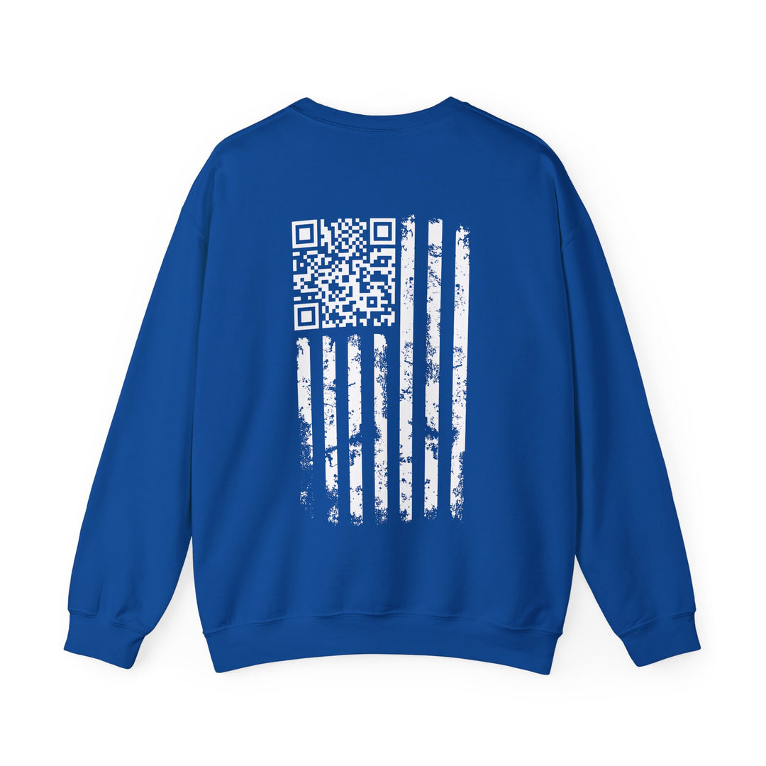 American Flag QR Code Crewneck Sweatshirt