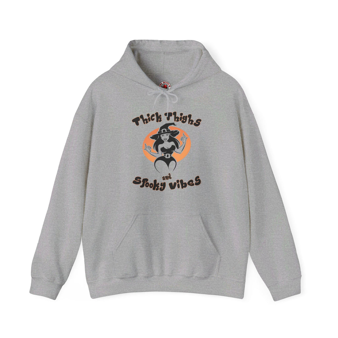 Thick Thighs and Spooky Vibes Hooded Sweatshirt