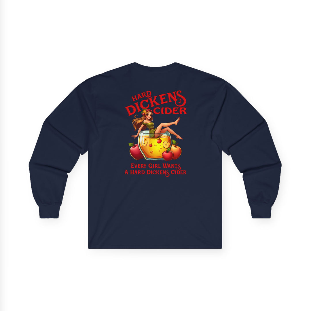 Hard Dickens Cider Front/Back Long Sleeve Tee