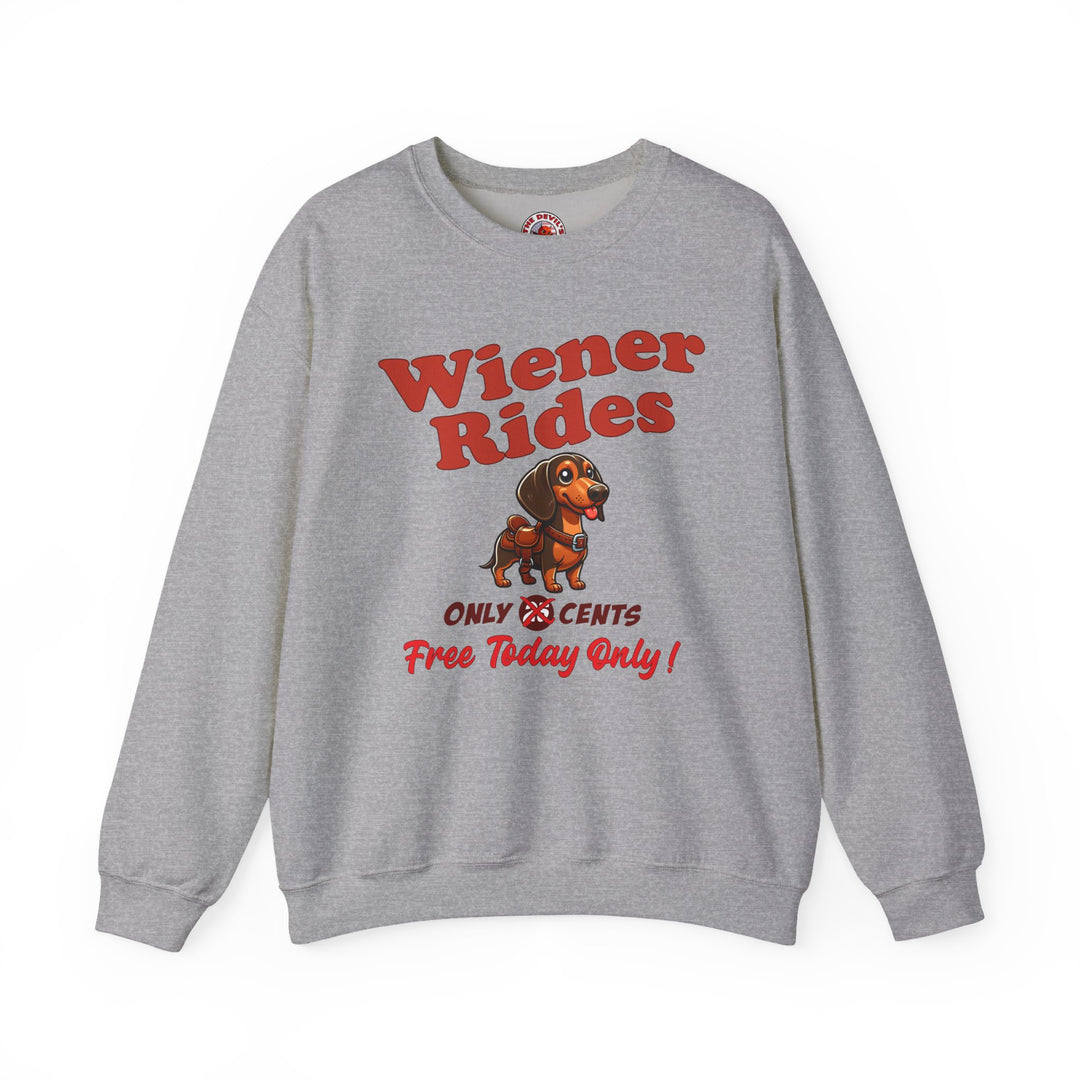 Free Wiener Rides Crewneck Sweatshirt