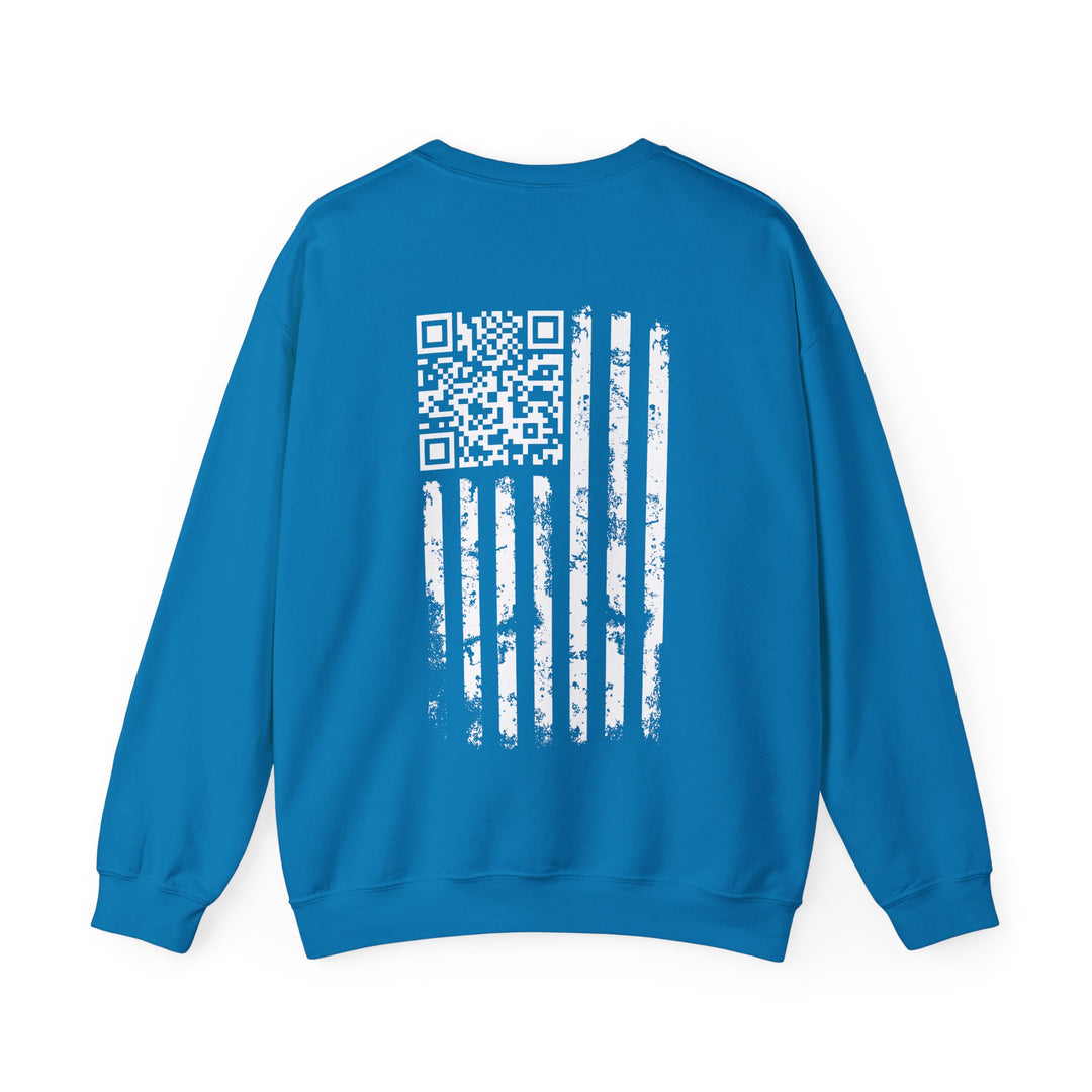 American Flag QR Code Crewneck Sweatshirt